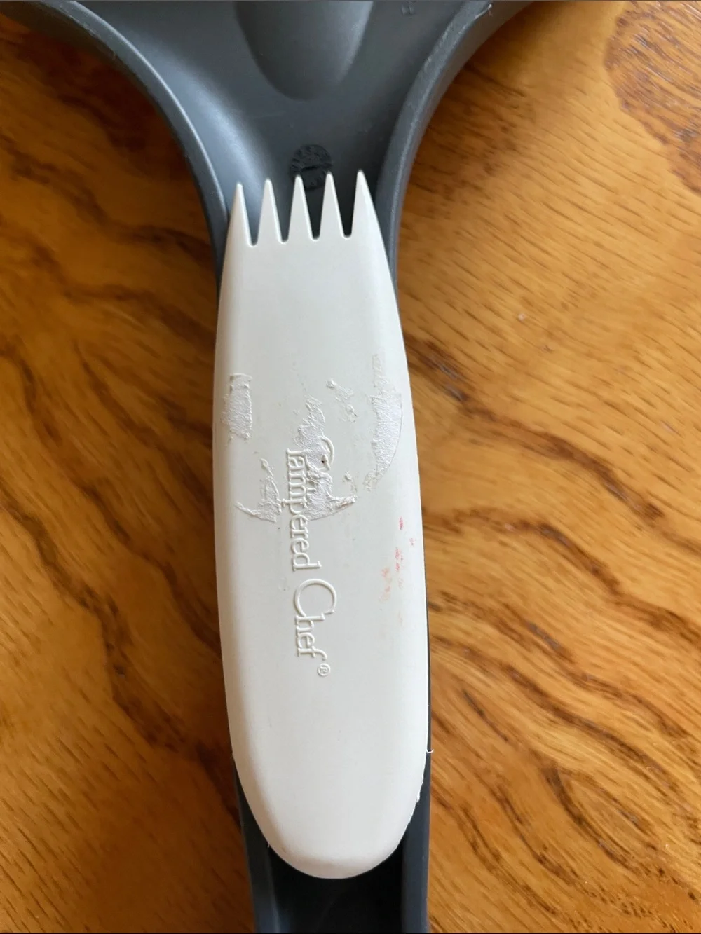 Pampered Chef Dual White Ceramic Rolling Press with Gray Handle